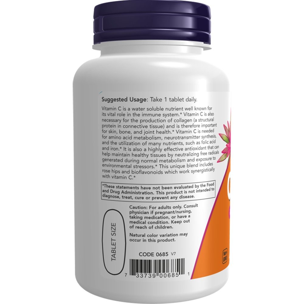 NOW - Vitamin C 1000mg with Rose Hips - 100tabs