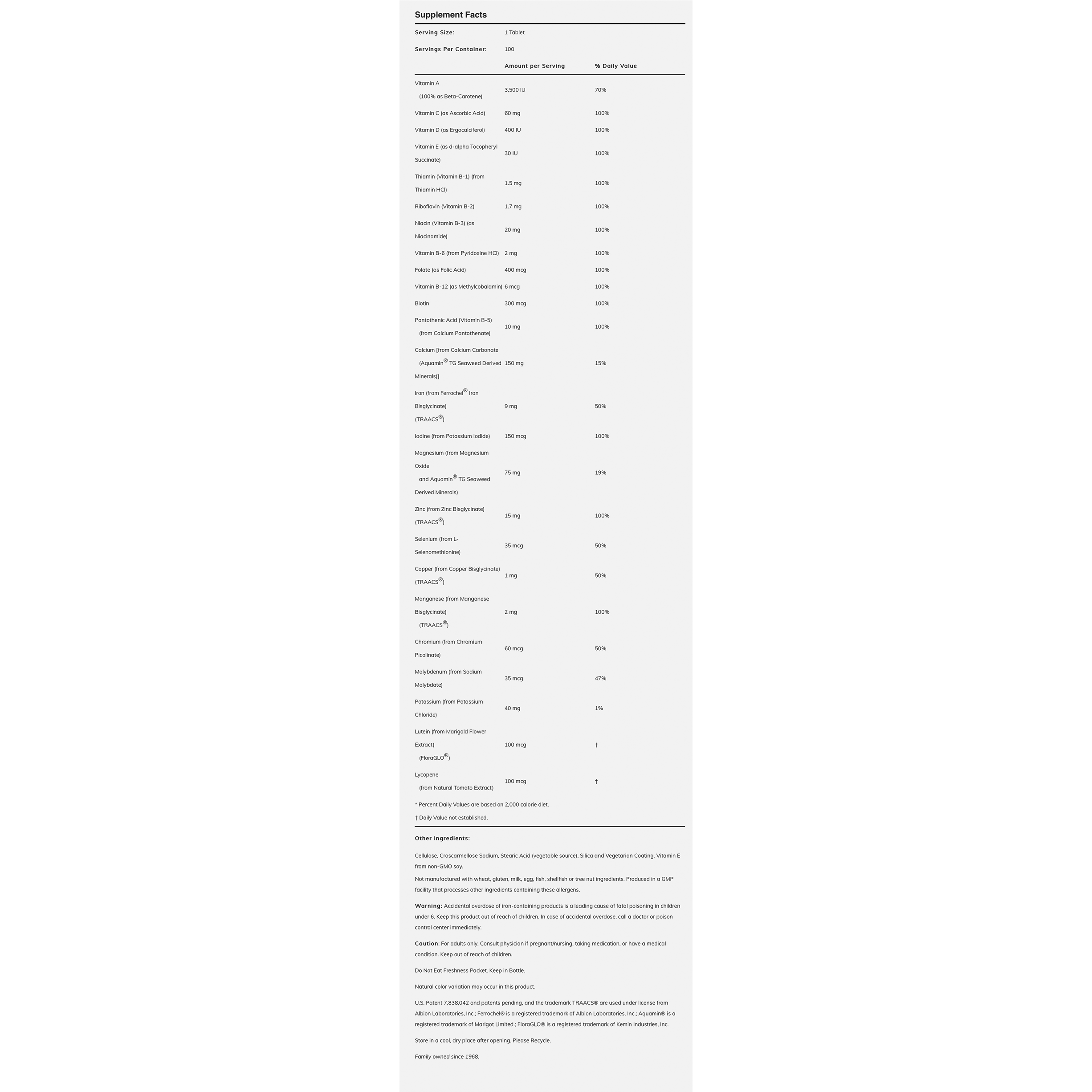 NOW - Daily Vits - 100tabs
