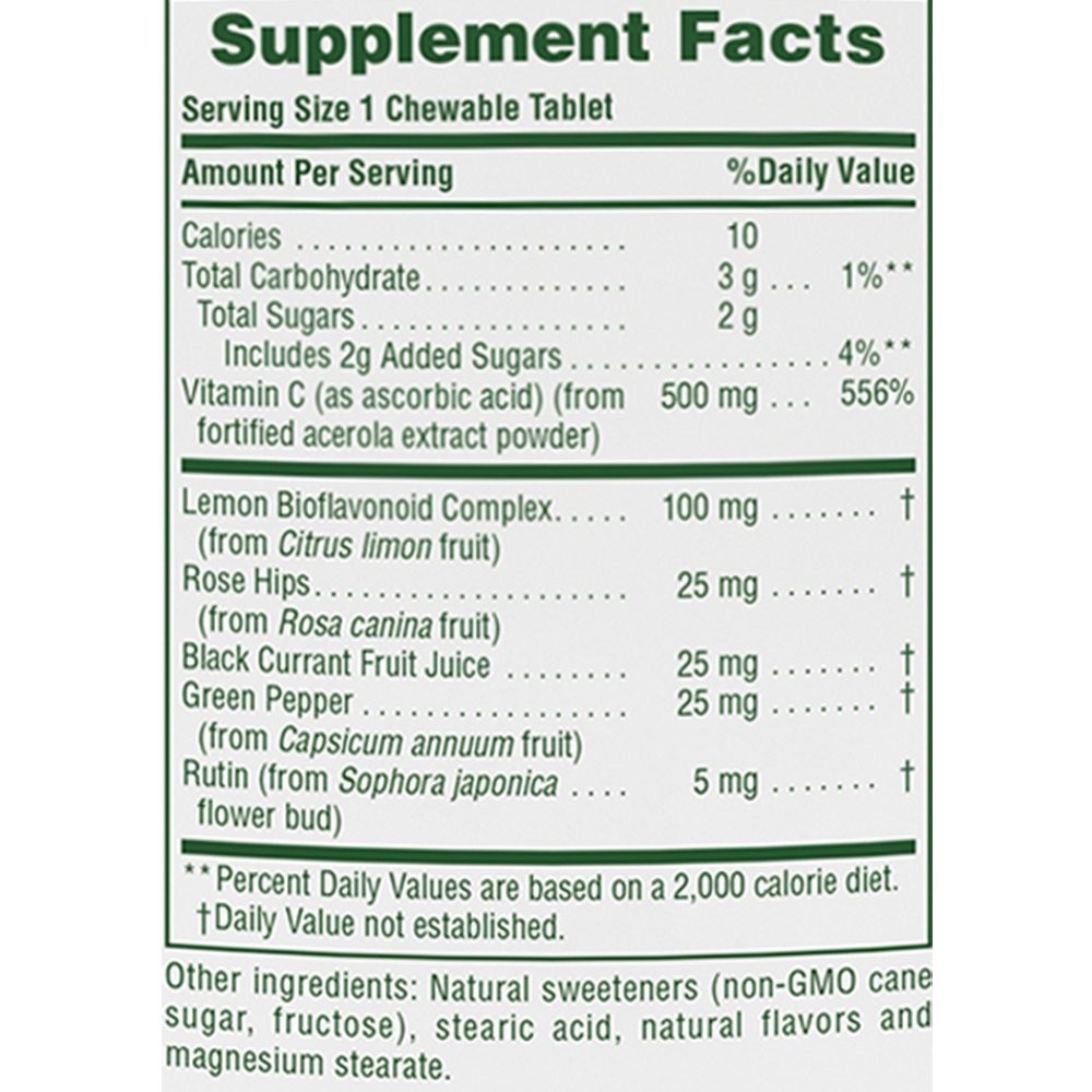 NATURES PLUS - Acerola C 500mg - 90chew.tabs