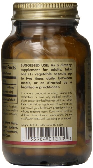 SOLGAR - GABA (Gamma Aminobutyric Acid) 500mg - 50caps