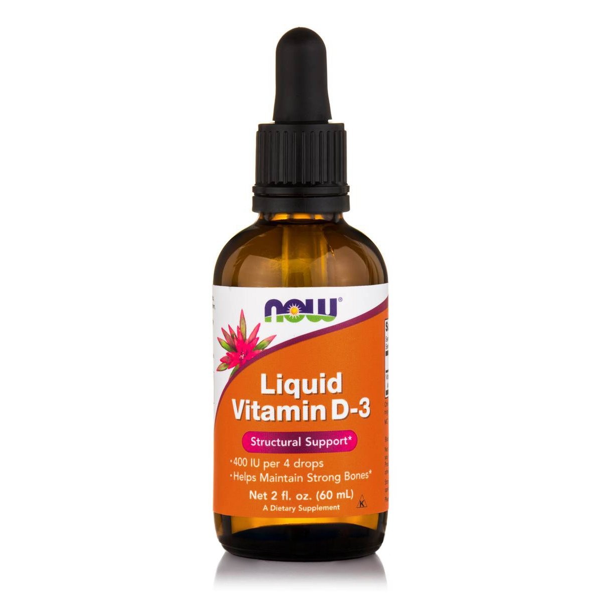 Now Foods Vitamin D3 Liquid 400 IU / 4 Drops Συμπλήρωμα Διατροφής Υψηλής Βιοδιαθεσιμότητας Υγρής Μορφής Βιταμίνης D3, 59.2ml