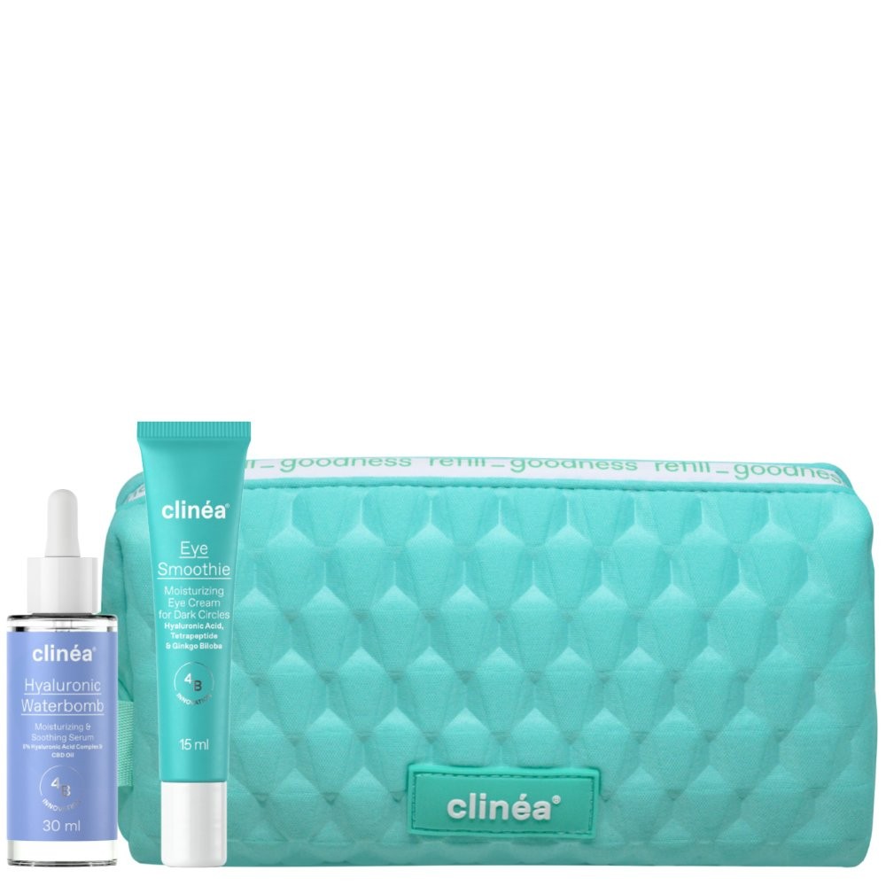 CLINEA - PROMO PACK Hyaluronic Water Bomb Serum - 30ml & Moisturizing Eye Cream for Dark Circles - 15ml