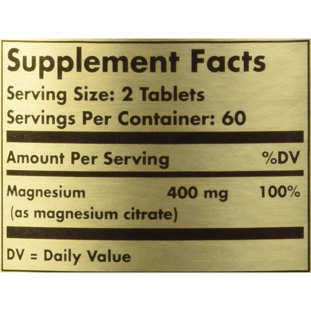 SOLGAR - Magnesium Citrate - 60tabs