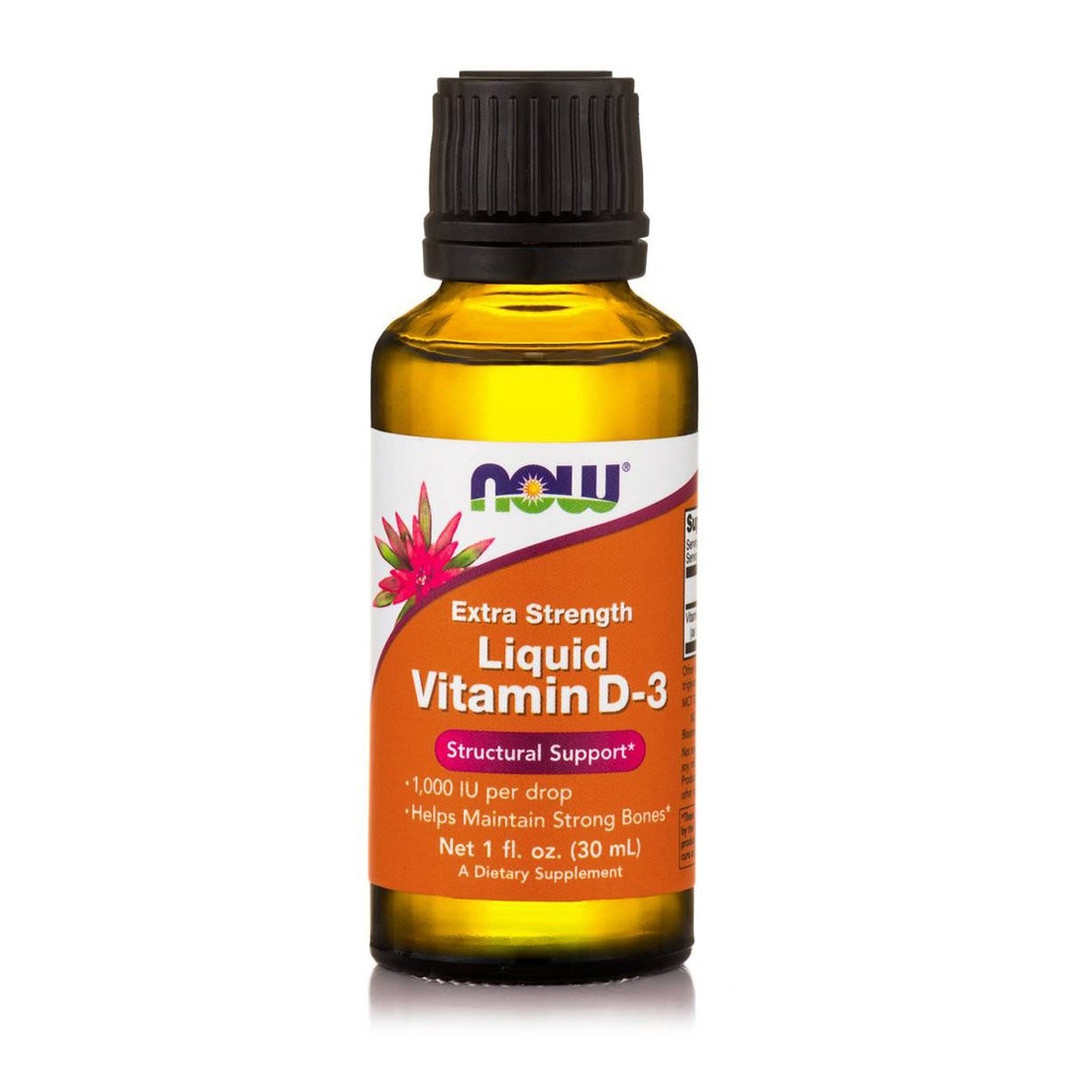 Now Foods Vitamin D3 Liquid 1.000 IU / 1 Drop Συμπλήρωμα Διατροφής Υψηλής Βιοδιαθεσιμότητας Υγρής Μορφής Βιταμίνης D3, 28.4ml