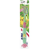 Aim Pokemon Junior 7-13 Years Soft Toothbrush 1 Τεμάχιο - Πράσινο - Παιδική Μαλακή Οδοντόβουρτσα με Βάση Βεντούζα & Σχέδιο Pokemon