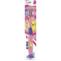 Aim Pokemon Junior 7-13 Years Soft Toothbrush 1 Τεμάχιο - Ροζ - Παιδική Μαλακή Οδοντόβουρτσα με Βάση Βεντούζα & Σχέδιο Pokemon