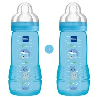 Mam Promo Easy Active Baby Bottle Fairy Tale 4m+, 2x330ml, Κωδ 365S - Μπλε - Μπιμπερό Πολυπροπυλενίου με Θηλή Σιλικόνης από 4 Μηνών 