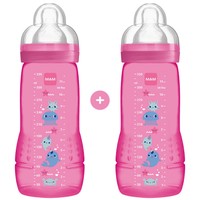 Mam Promo Easy Active Baby Bottle Fairy Tale 4m+, 2x330ml, Κωδ 365S - Φούξια - Μπιμπερό Πολυπροπυλενίου με Θηλή Σιλικόνης από 4 Μηνών 