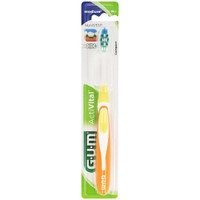 Gum ActiVital Compact Medium Toothbrush Πορτοκαλί 1 Τεμάχιο, Κωδ 583 - Οδοντόβουρτσα με Μεσαίας Σκληρότητας Ίνες & Μικρή Κεφαλή