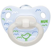 Nuk Classic Happy Days Silicone Soother 0-6m 1 Τεμάχιο - Γαλάζιο - Ορθοδοντική Πιπίλα Σιλικόνης Ειδικά Σχεδιασμένη με πιο Φυσικό Σχήμα