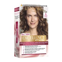 L'oreal Paris Excellence Creme Βαφή Μαλλιών 1 Τεμάχιο - 6.0 Ξανθό Σκούρο - Μόνιμη Κρέμα - Βαφή με Τριπλή Προστασία & Κάλυψη των Λευκών