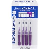 Elgydium Clinic Mono Compact Interdental Brushes 0.8mm 4 Τεμάχια - Μεσοδόντια Βουρτσάκια Ιδανικά για Άτομα με Εμφυτεύματα ή Σιδεράκια