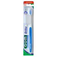 Gum Ortho Soft Toothbrush Μπλε 1 Τεμάχιο, Κωδ 124 - Μαλακή Οδοντόβουρτσα Κατάλληλη για Καθαρισμό Ορθοδοντικών Μηχανισμών