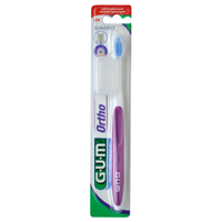 Gum Ortho Soft Toothbrush Μωβ 1 Τεμάχιο, Κωδ 124 - Μαλακή Οδοντόβουρτσα Κατάλληλη για Καθαρισμό Ορθοδοντικών Μηχανισμών