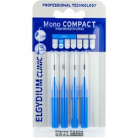 Elgydium Clinic Mono Compact Interdental Brushes 0.4mm 4 Τεμάχια - Μεσοδόντια Βουρτσάκια Ιδανικά για Άτομα με Εμφυτεύματα ή Σιδεράκια