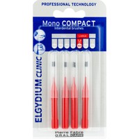 Elgydium Clinic Mono Compact Interdental Brushes 0.7mm 4 Τεμάχια - Μεσοδόντια Βουρτσάκια Ιδανικά για Άτομα με Εμφυτεύματα ή Σιδεράκια