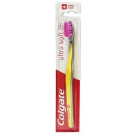 Colgate Ultra Soft Toothbrush 1 Τεμάχιο - Κίτρινο - Οδοντόβουρτσα με Πολύ Μαλακές Ίνες, Κατά της Πλάκας & των Επιφανειακών Χρωματικών Λεκέδων