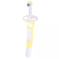 Mam Learn to Brush Soft Toothbrush 5m+, 1 Τεμάχιο, Κωδ 605 - Κίτρινο - Βρεφική, Εκπαιδευτική Οδοντόβουρτσα με Μαλακές Ίνες & Ασπίδα Προστασίας