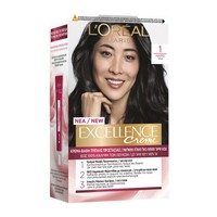 L'oreal Paris Excellence Creme Βαφή Μαλλιών 1 Τεμάχιο - 1 Μαύρο - Μόνιμη Κρέμα - Βαφή με Τριπλή Προστασία & Κάλυψη των Λευκών