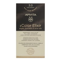 Apivita My Color Elixir Permanent Hair Color 1 Τεμάχιο - 3.0 Καστανό Σκούρο - Μόνιμη Βαφή Μαλλιών Χωρίς Αμμωνία που Σταθεροποιεί & Σφραγίζει το Χρώμα