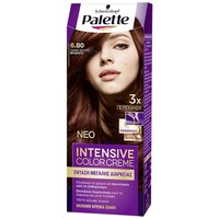 Schwarzkopf Palette Intensive Hair Color Creme Kit 1 Τεμάχιο - 6.80 Ξανθό Σκούρο Μπορντό - Μόνιμη Κρέμα Βαφή Μαλλιών για Έντονο Χρώμα Μεγάλης Διάρκειας & Περιποίηση