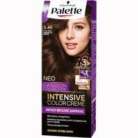 Schwarzkopf Palette Intensive Hair Color Creme Kit 1 Τεμάχιο - 5.46 Καστανό Ανοιχτό Μπεζ - Μόνιμη Κρέμα Βαφή Μαλλιών για Έντονο Χρώμα Μεγάλης Διάρκειας & Περιποίηση