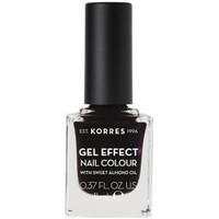 Korres Gel Effect Nail Colour 11ml - Smokey Plum 76 - Βερνίκι Νυχιών με Αμυγδαλέλαιο για Έντονη Λάμψη & Μεγάλη Διάρκεια