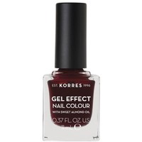 Korres Gel Effect Nail Colour 11ml - 57 Burgundy Red - Βερνίκι Νυχιών με Αμυγδαλέλαιο για Έντονη Λάμψη & Μεγάλη Διάρκεια