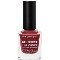 Korres Gel Effect Nail Colour 11ml - Vintage Bordeaux 77 - Βερνίκι Νυχιών με Αμυγδαλέλαιο για Έντονη Λάμψη & Μεγάλη Διάρκεια