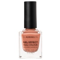 Korres Gel Effect Nail Colour 11ml - 42 Peaches N' Cream - Βερνίκι Νυχιών με Αμυγδαλέλαιο για Έντονη Λάμψη & Μεγάλη Διάρκεια