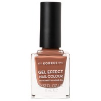 Korres Gel Effect Nail Colour 11ml - 37 Frozen Mocha - Βερνίκι Νυχιών με Αμυγδαλέλαιο για Έντονη Λάμψη & Μεγάλη Διάρκεια