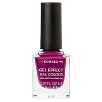 Korres Gel Effect Nail Colour 11ml - Cherry Brandy Rose 72 - Βερνίκι Νυχιών με Αμυγδαλέλαιο για Έντονη Λάμψη & Μεγάλη Διάρκεια