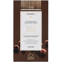 Korres Argan Oil Βαφή Μαλλιών Χωρίς Αμμωνία 1 Τεμαχιο - 7.73 Χρυσή Μόκα - Μόνιμη Βαφή με Τεχνολογία Pigment-Lock που Κλειδώνει το Χρώμα