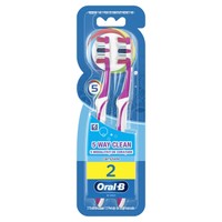 Oral-B Complete 5 Way Clean Medium Toothbrush 40mm Μωβ - Μωβ 2 Τεμάχια - Οδοντόβουρτσα με Μεσαίας Σκληρότητας Ίνες για Βαθύ Καθαρισμό
