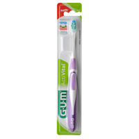 Gum ActiVital Ultra Compact Soft 1 Τεμάχιο Κωδ 585 - Μωβ - Χειροκίνητη Οδοντόβουρτσα με Θήκη Προστασίας