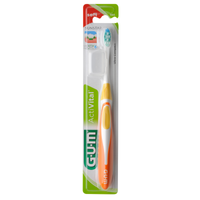 Gum ActiVital Ultra Compact Soft 1 Τεμάχιο Κωδ 585 - Πορτοκαλί - Χειροκίνητη Οδοντόβουρτσα με Θήκη Προστασίας