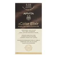 Apivita My Color Elixir Permanent Hair Color 1 Τεμάχιο - 5.03 Καστανό Ανοιχτό Φυσικό Μελί - Μόνιμη Βαφή Μαλλιών Χωρίς Αμμωνία που Σταθεροποιεί & Σφραγίζει το Χρώμα