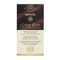 Apivita My Color Elixir Permanent Hair Color 1 Τεμάχιο - 5.65 Καστανό Ανοιχτό Κόκκινο Μαονί - Μόνιμη Βαφή Μαλλιών Χωρίς Αμμωνία που Σταθεροποιεί & Σφραγίζει το Χρώμα
