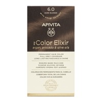 Apivita My Color Elixir Permanent Hair Color 1 Τεμάχιο - 6.0 Ξανθό Σκούρο - Μόνιμη Βαφή Μαλλιών Χωρίς Αμμωνία που Σταθεροποιεί & Σφραγίζει το Χρώμα