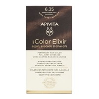 Apivita My Color Elixir Permanent Hair Color 1 Τεμάχιο - 6.35 Ξανθό Σκούρο Μελί Μαονί - Μόνιμη Βαφή Μαλλιών Χωρίς Αμμωνία που Σταθεροποιεί & Σφραγίζει το Χρώμα