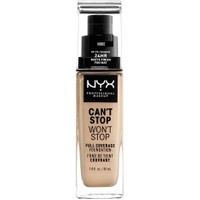 NYX Professional Makeup Can't Stop Won't Stop Full Coverage Foundation 30ml - 6.5 Nude - Προσφέρει Ματ Κάλυψη & Χρώμα που Διαρκεί Έως 24 'Ωρες