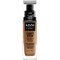 NYX Professional Makeup Can't Stop Won't Stop Full Coverage Foundation 30ml - 13 Golden - Προσφέρει Ματ Κάλυψη & Χρώμα που Διαρκεί Έως 24 'Ωρες