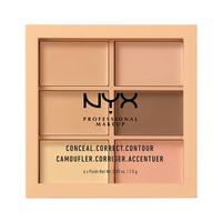 NYX Professional Makeup Conceal Correct Contour Palette 1.5gr - Light - Καλύπτει τις Ατέλειες, Εξουδετερώνει τις Δυσχρωμίες και Τονίζει τα Χαρακτηριστικά