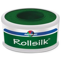 Master Aid Rollsilk Adhesive Bandage Tape 5m x 1.25cm 1 Τεμάχιο - Αυτοκόλλητη Μεταξωτή Επιδεσμική Ταινία σε Άσπρο Χρώμα