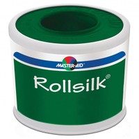 Master Aid Rollsilk Adhesive Bandage Tape 5m x 5cm 1 Τεμάχιο - Αυτοκόλλητη Μεταξωτή Επιδεσμική Ταινία σε Άσπρο Χρώμα