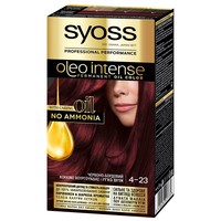 Syoss Oleo Intense Permanent Oil Hair Color Kit 1 Τεμάχιο - 4-23 Κόκκινο Βουργουνδίας - Επαγγελματική Μόνιμη Βαφή Μαλλιών για Εξαιρετική Κάλυψη & Έντονο Χρώμα που Διαρκεί, Χωρίς Αμμωνία
