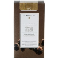 Korres Argan Oil Βαφή Μαλλιών Χωρίς Αμμωνία 1 Τεμαχιο - 8.0 Ξανθό Ανοιχτό Φυσικό - Μόνιμη Βαφή με Τεχνολογία Pigment-Lock που Κλειδώνει το Χρώμα