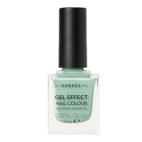 Korres Gel Effect Nail Colour 11ml - Mint Green 35 - Βερνίκι Νυχιών με Αμυγδαλέλαιο για Έντονη Λάμψη & Μεγάλη Διάρκεια