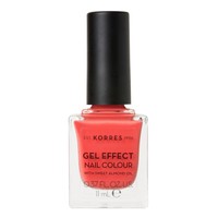 Korres Gel Effect Nail Colour 11ml - Peach Sorbet 43 - Βερνίκι Νυχιών με Αμυγδαλέλαιο για Έντονη Λάμψη & Μεγάλη Διάρκεια