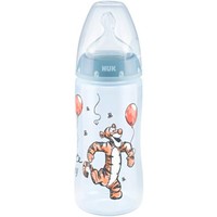 Nuk First Choice Plus Disney Winnie The Pooh 0-6m 300ml - Γαλάζιο - Μπιμπερό Πολυπροπυλενίου με Θηλή Σιλικόνης